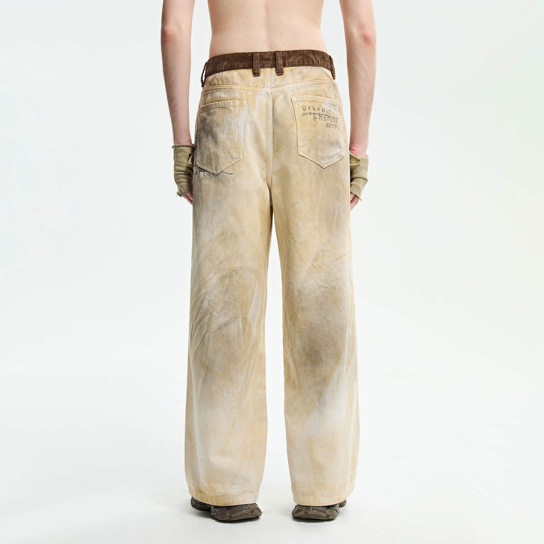 ORGANIC EMOTION Dirty Fit Distressed Wide-Leg Pants-Pants-XS-Free Shipping Leatheretro