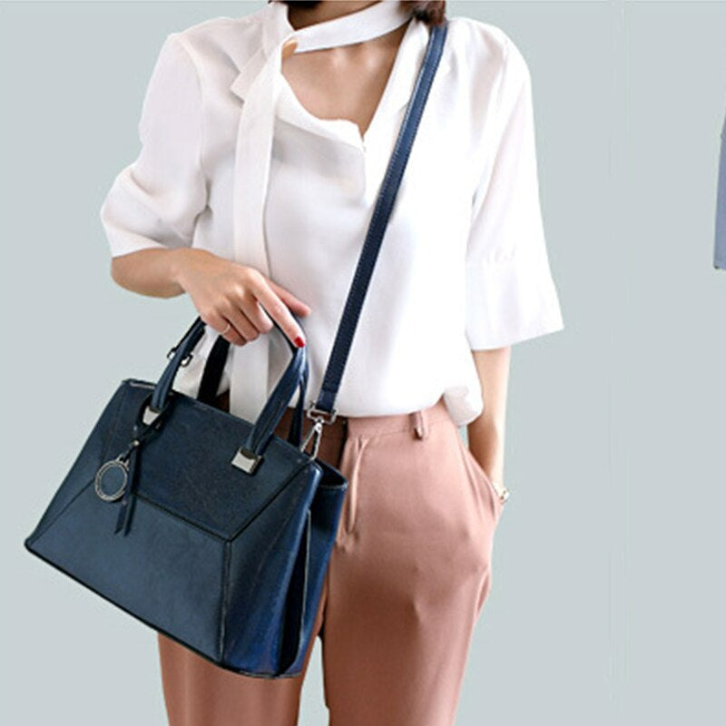 Oil Wax Cowhide Cross body Handbag-Handbags-Gray-Free Shipping Leatheretro