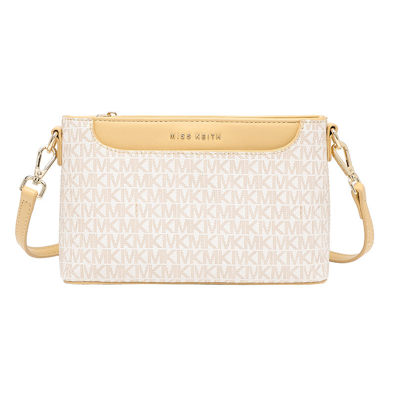 One-Shoulder Small Square Mahjong Bag-Clutch-Brown-Free Shipping Leatheretro