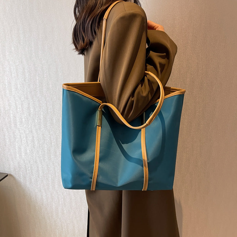 One-Shoulder Underarm Tote Bag-Tote Bag-Blue-Free Shipping Leatheretro