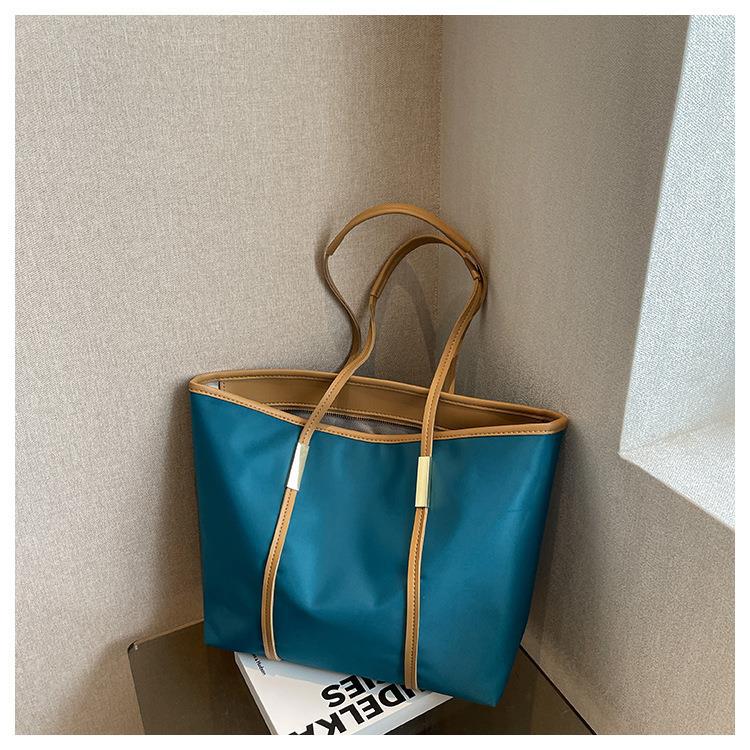 One-Shoulder Underarm Tote Bag-Tote Bag-Blue-Free Shipping Leatheretro