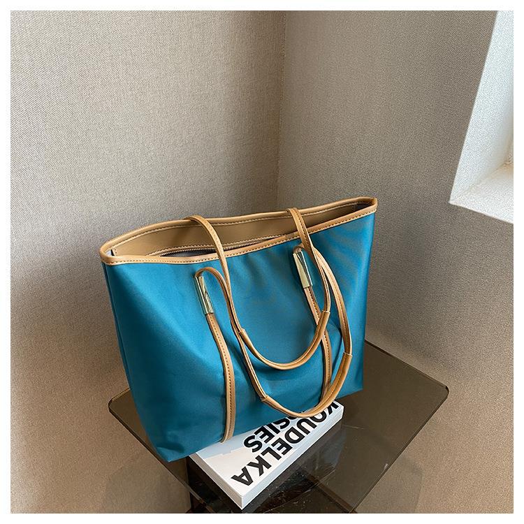 One-Shoulder Underarm Tote Bag-Tote Bag-Blue-Free Shipping Leatheretro