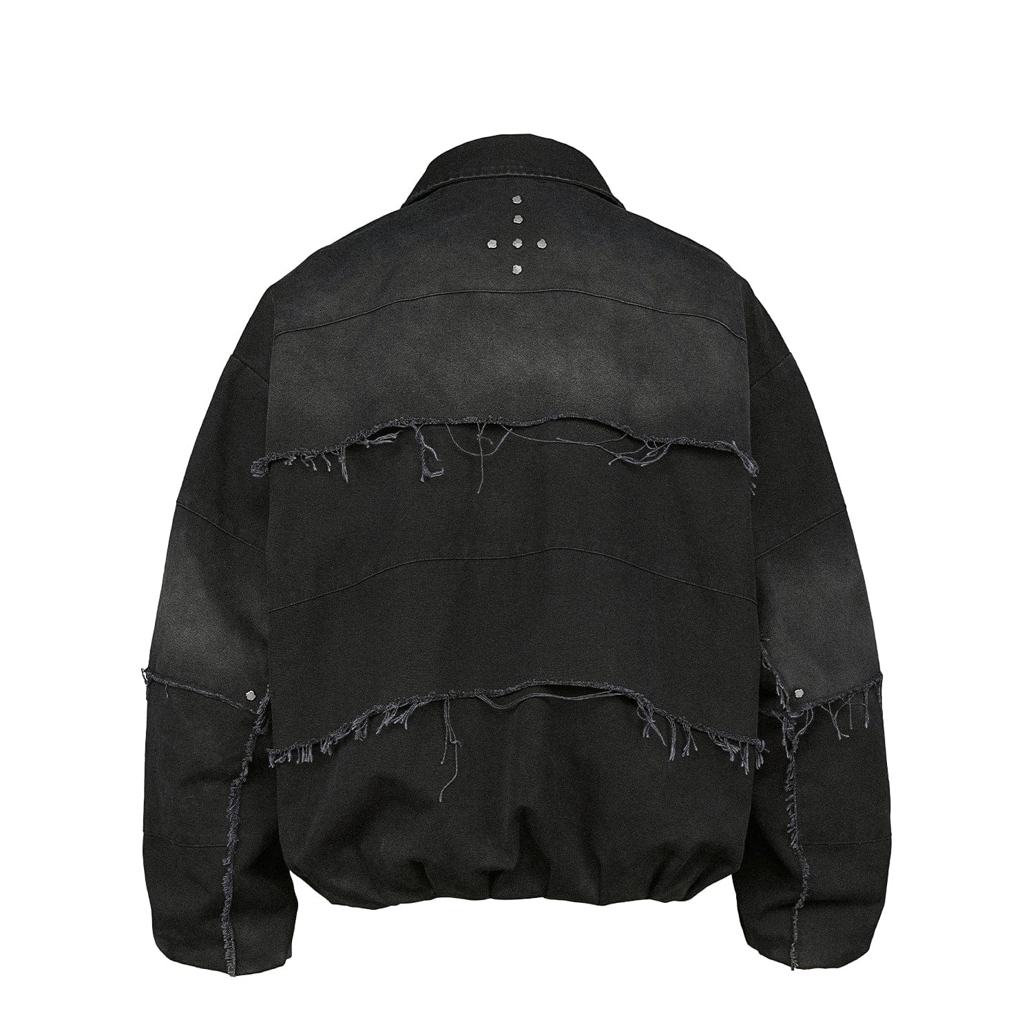 UNDERWATER Raw-Edge Spliced Rivet Jacket-Jacket-S-Free Shipping Leatheretro