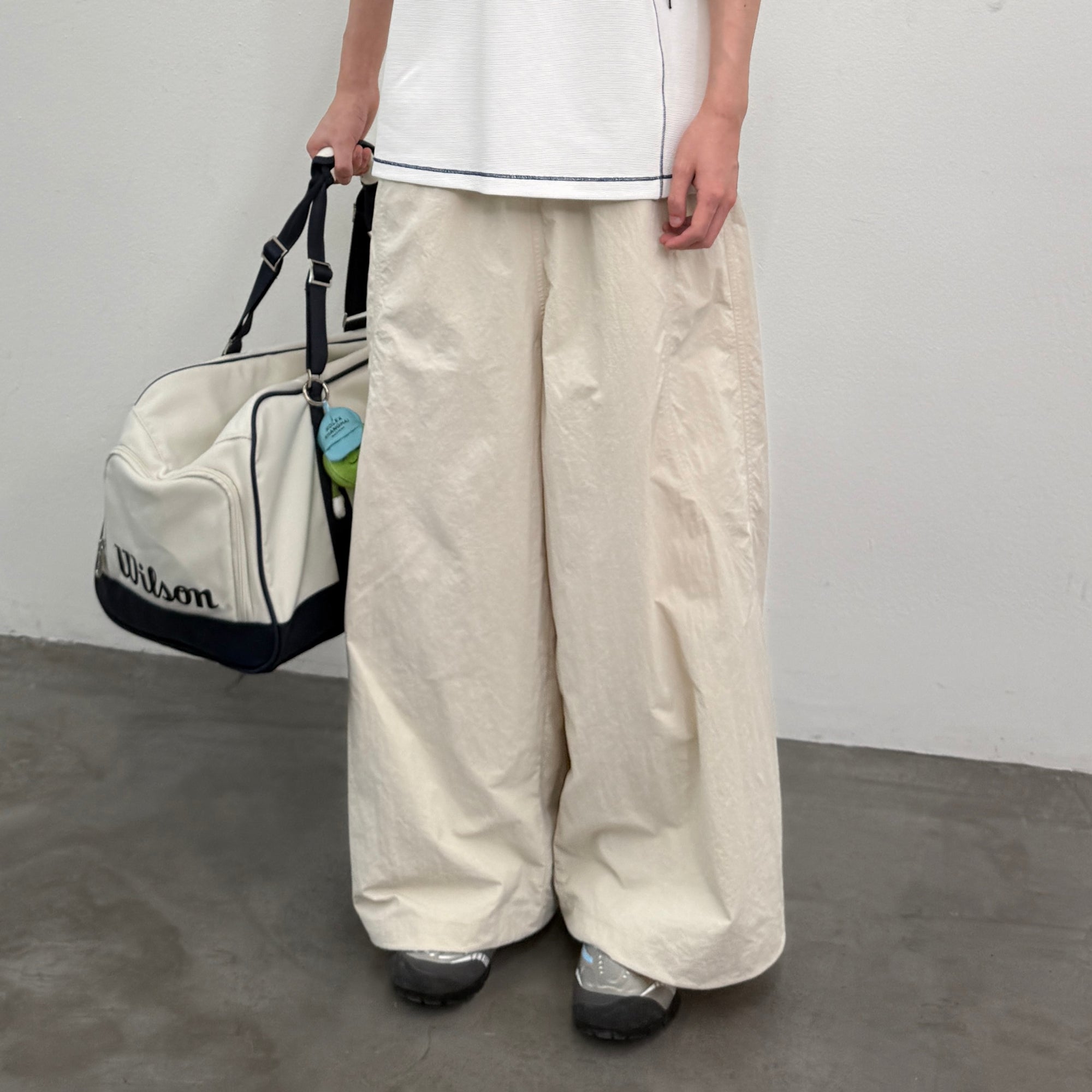 ROARINGWILD A ARCH Quick-Dry Wide-Leg Parachute Pants-Pants-XS-Apricot-Free Shipping Leatheretro