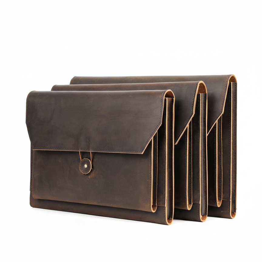 Premium Crazy Horse Leather Retro Laptop Bag Protective Case-Small 13"-Free Shipping Leatheretro