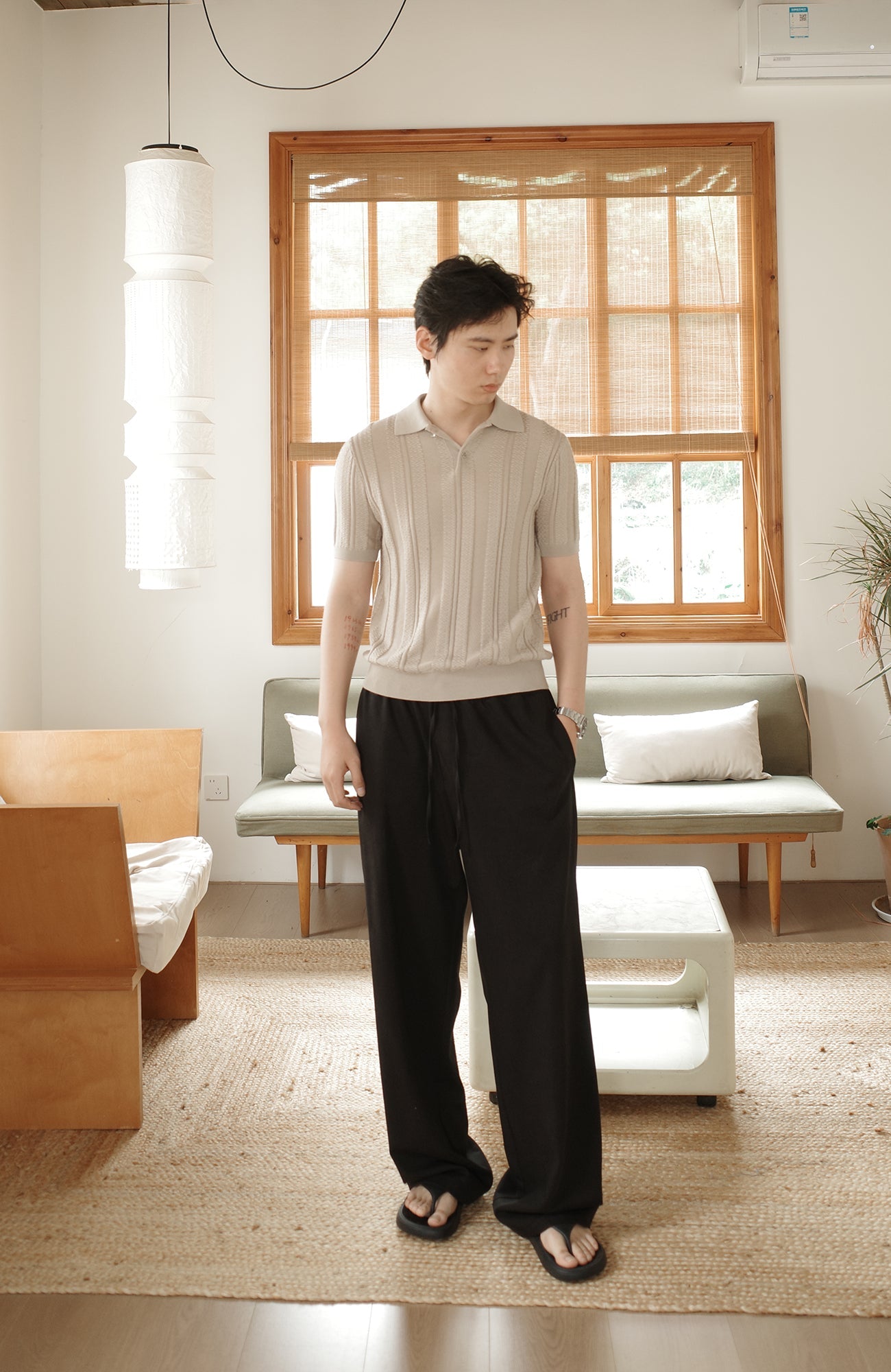KREATE Acetate Wide-Leg Trousers-Pants-S (Preorder)-Black-Free Shipping Leatheretro