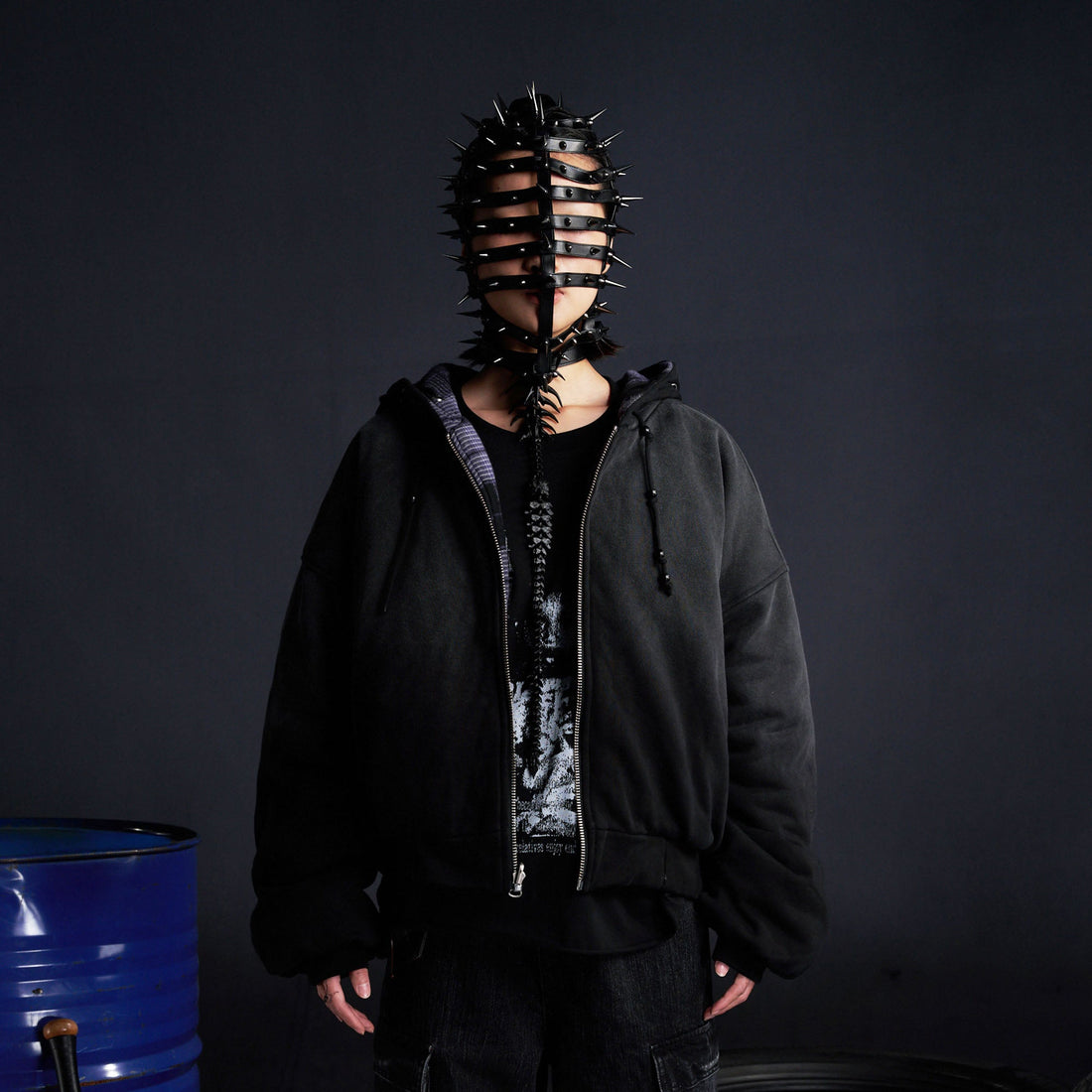 RECOVER ZONE Reversible Check & Solid Hoodie Jacket-Jacket-M (Preorder)-Free Shipping Leatheretro