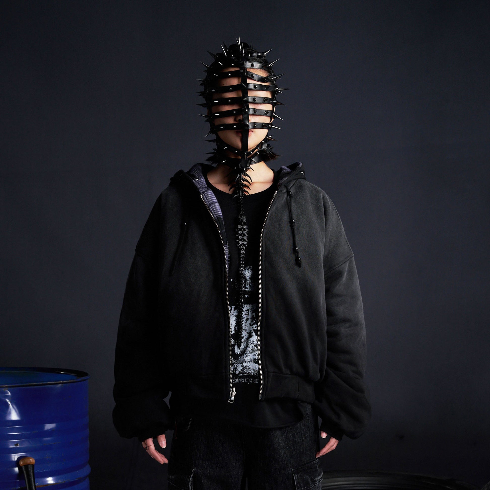 RECOVER ZONE Reversible Check & Solid Hoodie Jacket-Jacket-M (Preorder)-Free Shipping Leatheretro