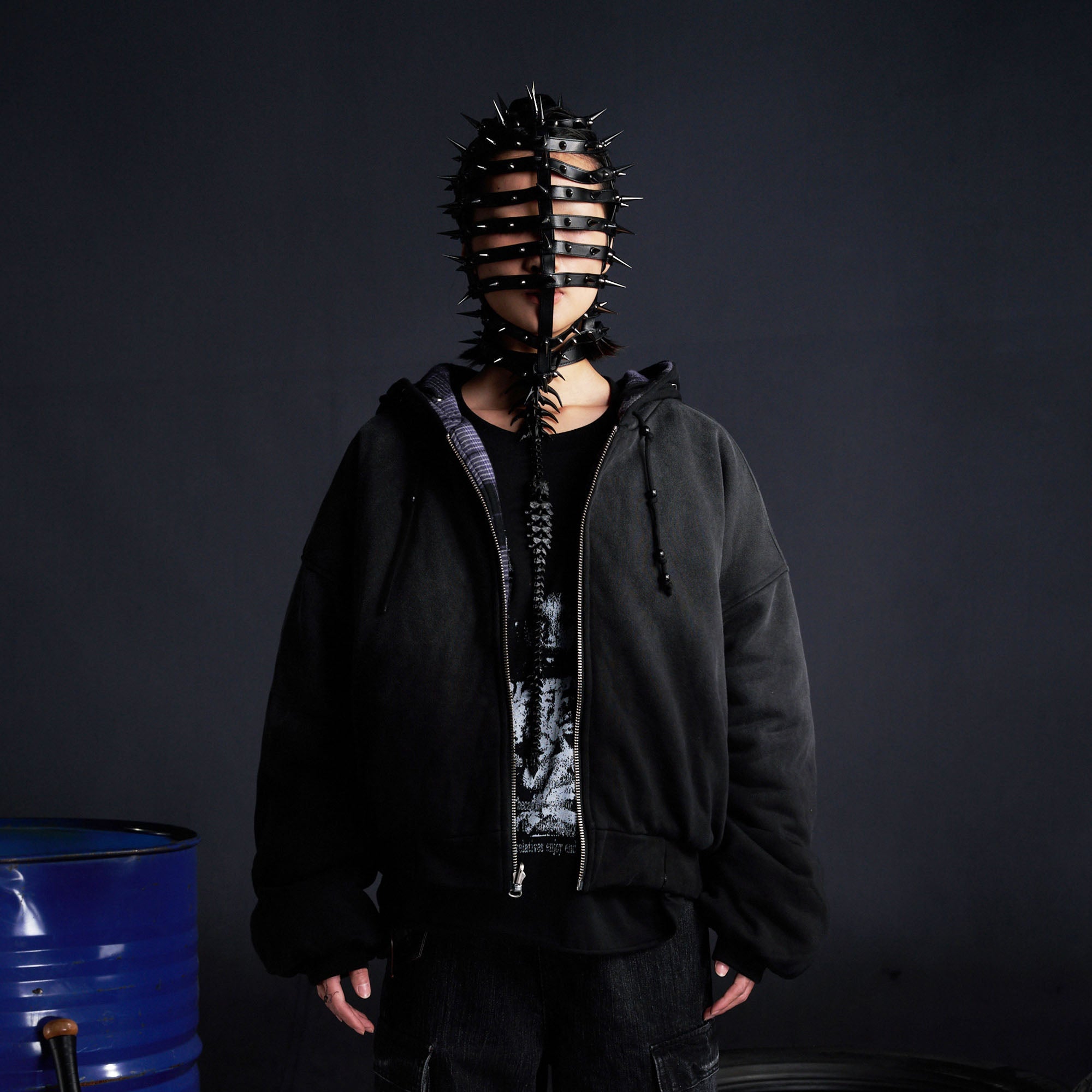 RECOVER ZONE Reversible Check & Solid Hoodie Jacket-Jacket-M (Preorder)-Free Shipping Leatheretro