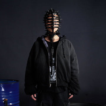 RECOVER ZONE Reversible Check & Solid Hoodie Jacket-Jacket-M (Preorder)-Free Shipping Leatheretro