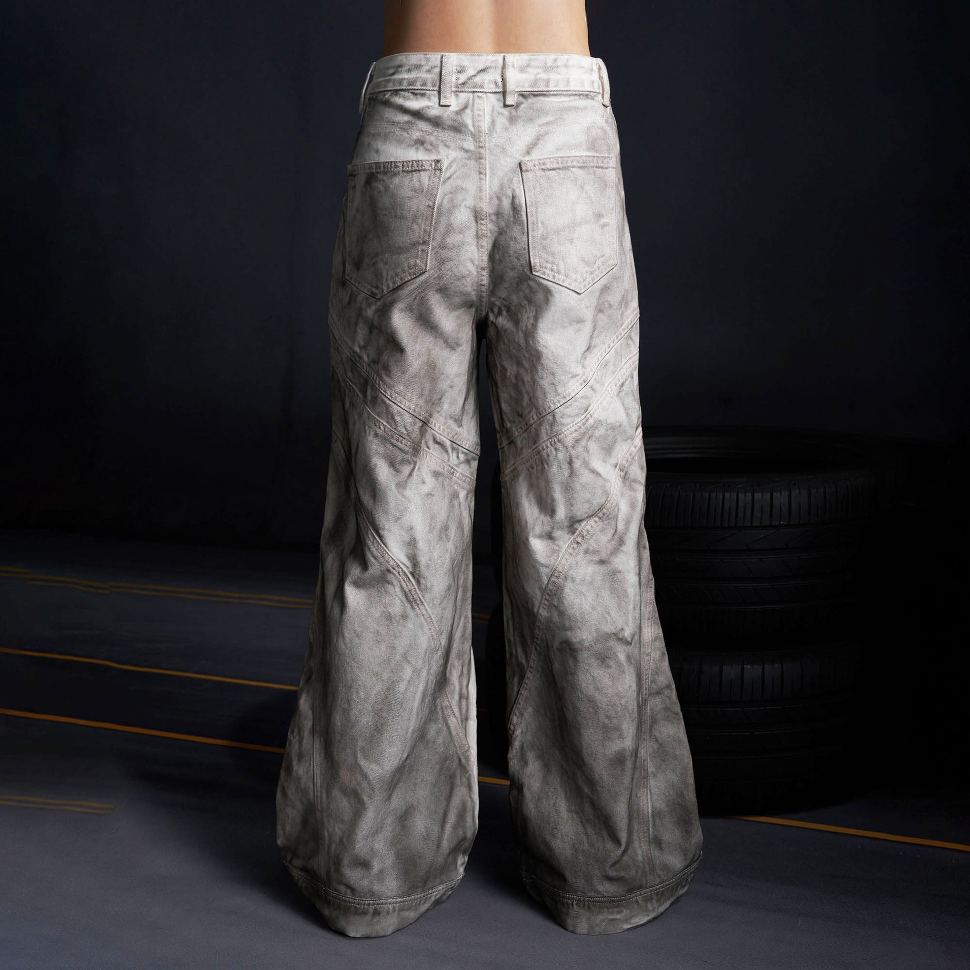 RECOVER ZONE Dirty Fit Ravaged Panel Jeans-Jeans-M-Free Shipping Leatheretro