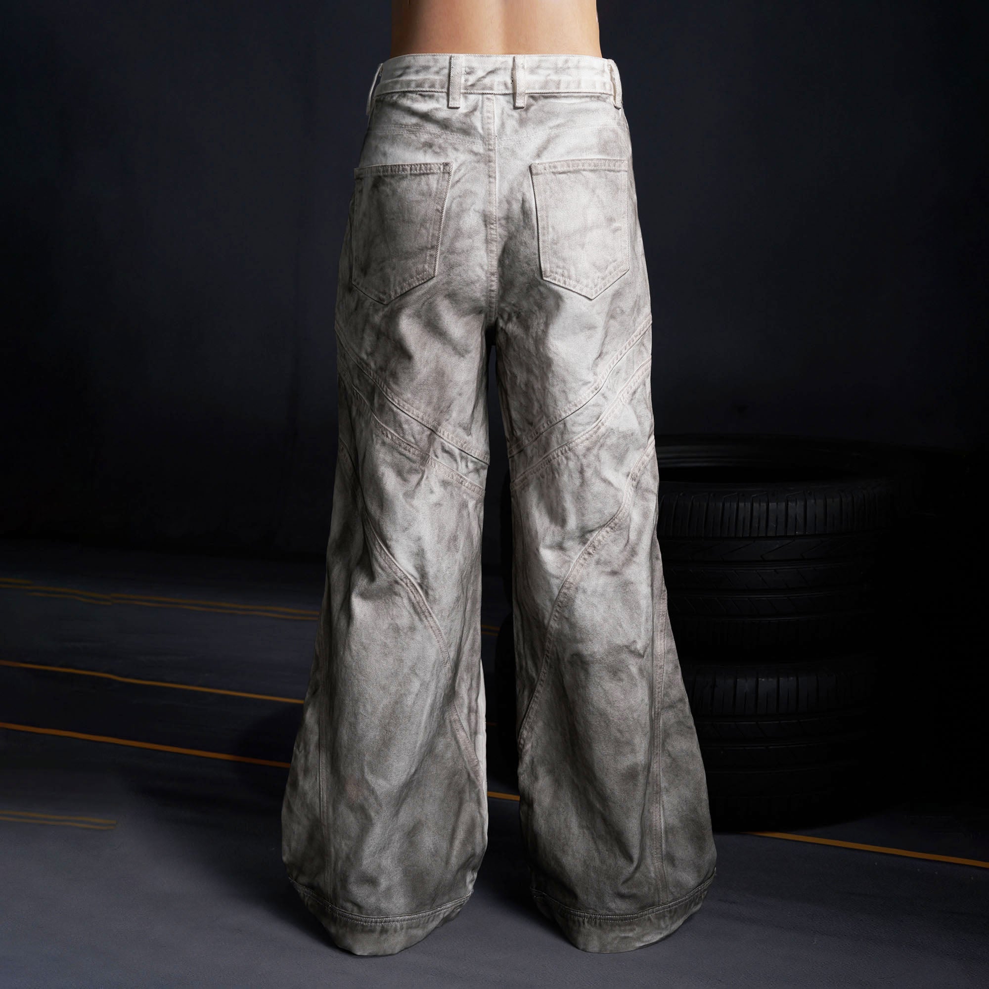 RECOVER ZONE Dirty Fit Ravaged Panel Jeans-Jeans-M-Free Shipping Leatheretro