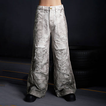 RECOVER ZONE Dirty Fit Ravaged Panel Jeans-Jeans-M-Free Shipping Leatheretro