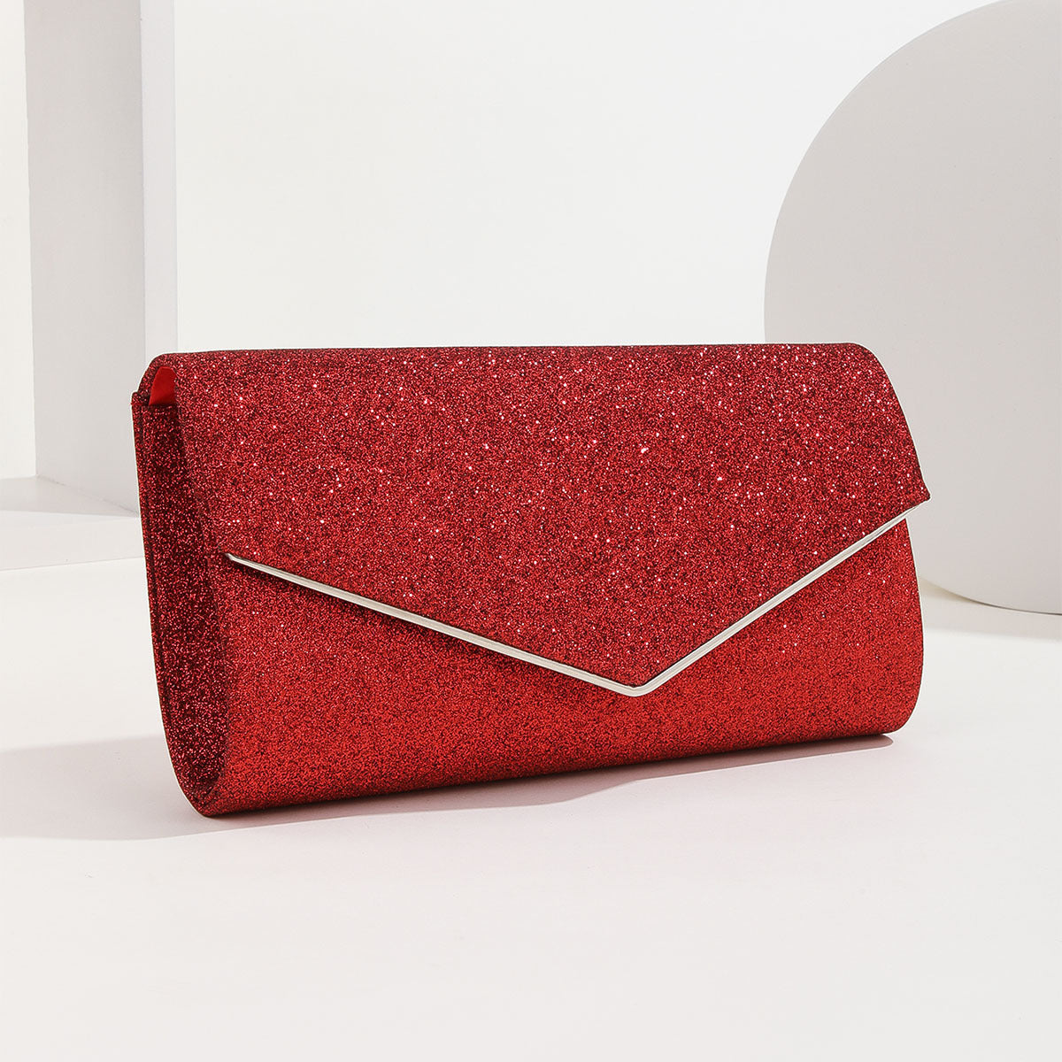 Sparkling Sequin Bridal Dress Clutch: The Ultimate Dinner Bag Trend-Clutch-Red-Free Shipping Leatheretro