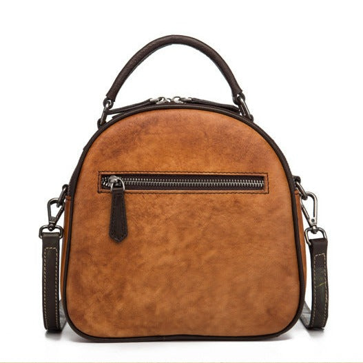Retro Deer Bird Hand-Painted Leather Bag-Handbags-Black-Free Shipping Leatheretro