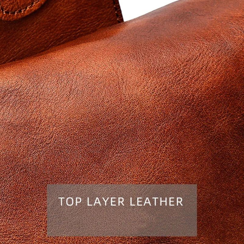 Retro Genuine Leather Casual Business Men's Backpack-Backpacks-Brown-Free Shipping Leatheretro