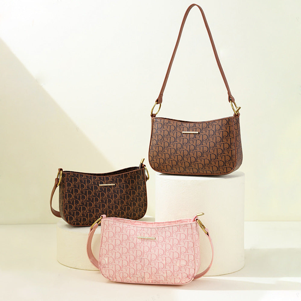 Retro Ladies Shoulder Armpit Bag-Clutch-Pink-Free Shipping Leatheretro