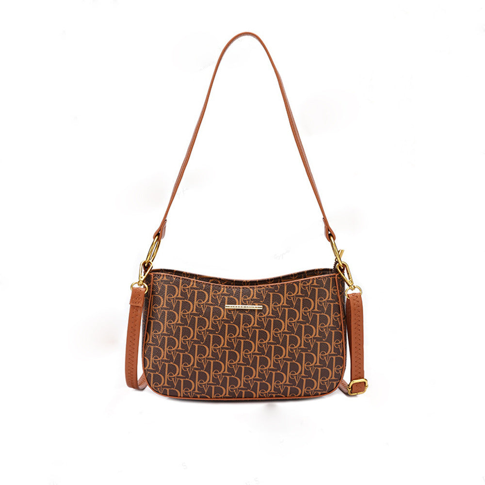 Retro Ladies Shoulder Armpit Bag-Clutch-Brown-Free Shipping Leatheretro