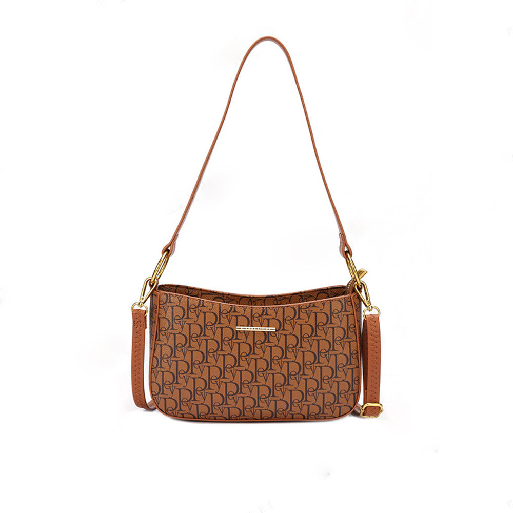 Retro Ladies Shoulder Armpit Bag-Clutch-Light Brown-Free Shipping Leatheretro