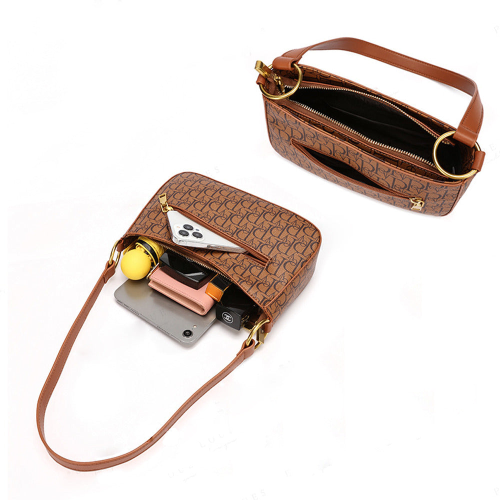 Retro Ladies Shoulder Armpit Bag-Clutch-Pink-Free Shipping Leatheretro