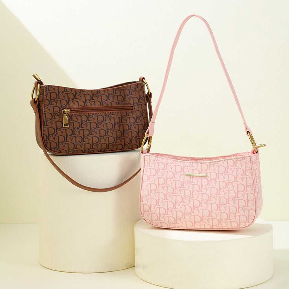 Retro Ladies Shoulder Armpit Bag-Clutch-Pink-Free Shipping Leatheretro