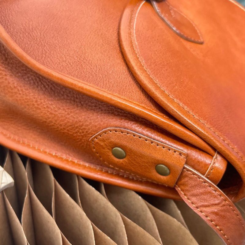 Retro Saddle Bag Women's High-end Messenger Bag-Handbags-Brown-Free Shipping Leatheretro