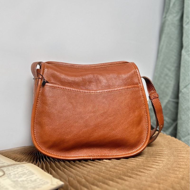 Retro Saddle Bag Women's High-end Messenger Bag-Handbags-Brown-Free Shipping Leatheretro