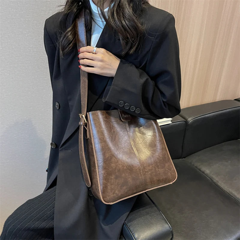 Retro Shoulder Tote Bag Set For Women-Tote Bag-Auburn-Free Shipping Leatheretro