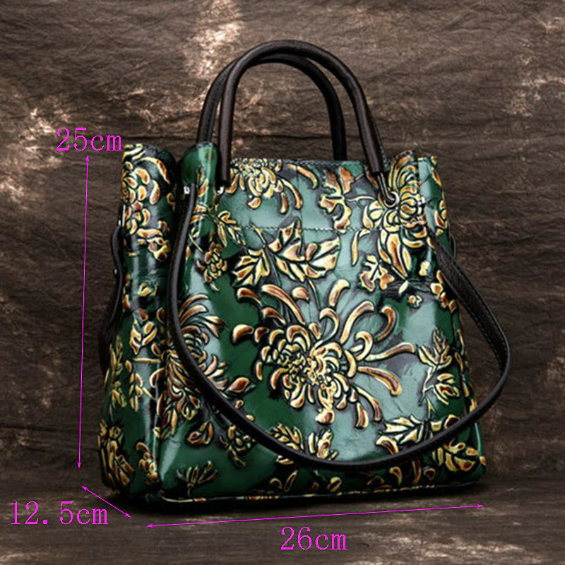 Retro Style Diagonal Cross Toe Layer Cowhide Bag-Handbags-Yellow-Free Shipping Leatheretro