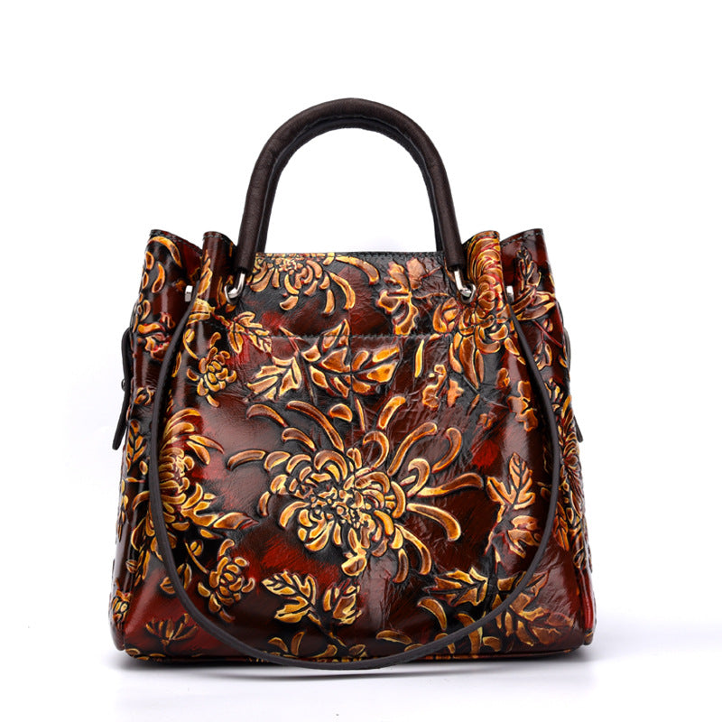 Retro Style Diagonal Cross Toe Layer Cowhide Bag-Handbags-Red-Free Shipping Leatheretro