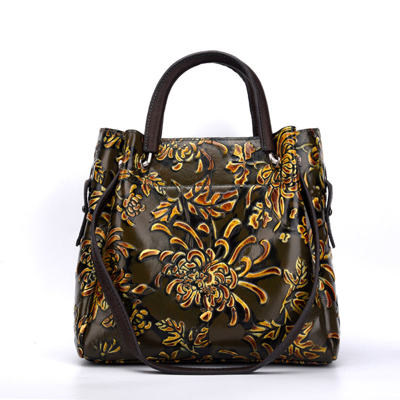 Retro Style Diagonal Cross Toe Layer Cowhide Bag-Handbags-Brown-Free Shipping Leatheretro