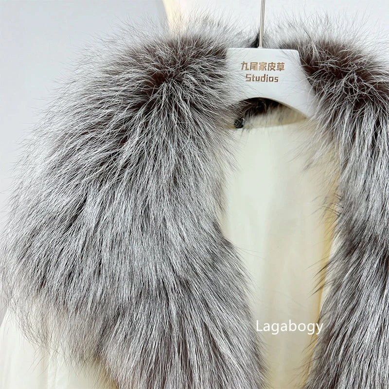 Winter Women Faux Fur Collar Short Down Coat-Coats & Jackets-Khaki-S-Free Shipping Leatheretro