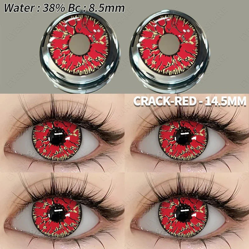 Cosplay Color Contact Lenses Halloween Contact Lenses for Eyes 2pcs Blue Color Contacts Anime Accessories Yellow Lenses