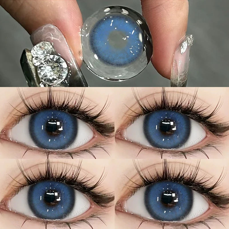 1Pair New Color Contact Lenses for Eyes Blue Contact Lenses Yearly Beautiful Pupils Gray Contact Lenses Green Contacts