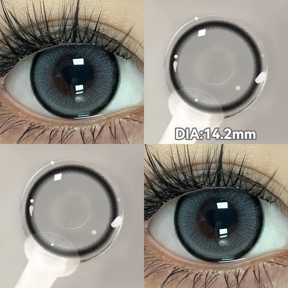 2pcs Cyberpunk Blue Contact Lenses for Eyes Fashion Color Pupils Beauty Eye Color lenses Natural Gray Lens Myopia Lenses