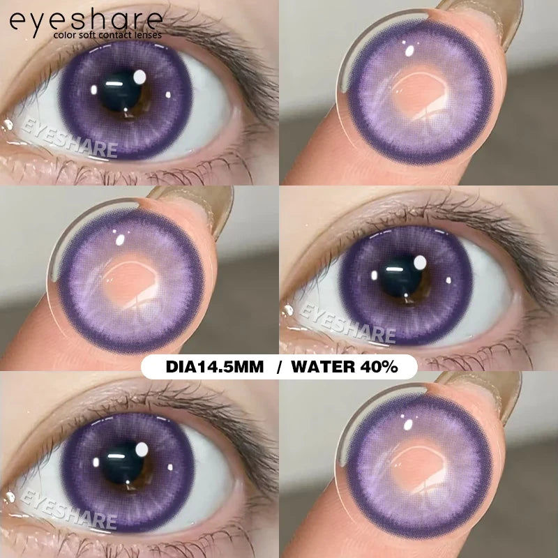 Contact Lenses 14.5mm 1Pair for Anime accessories for eyes Cosplay Color contact Lenses Halloween Eye Contacts yearly use-PAMPAS-VIOLET-Free Shipping Leatheretro