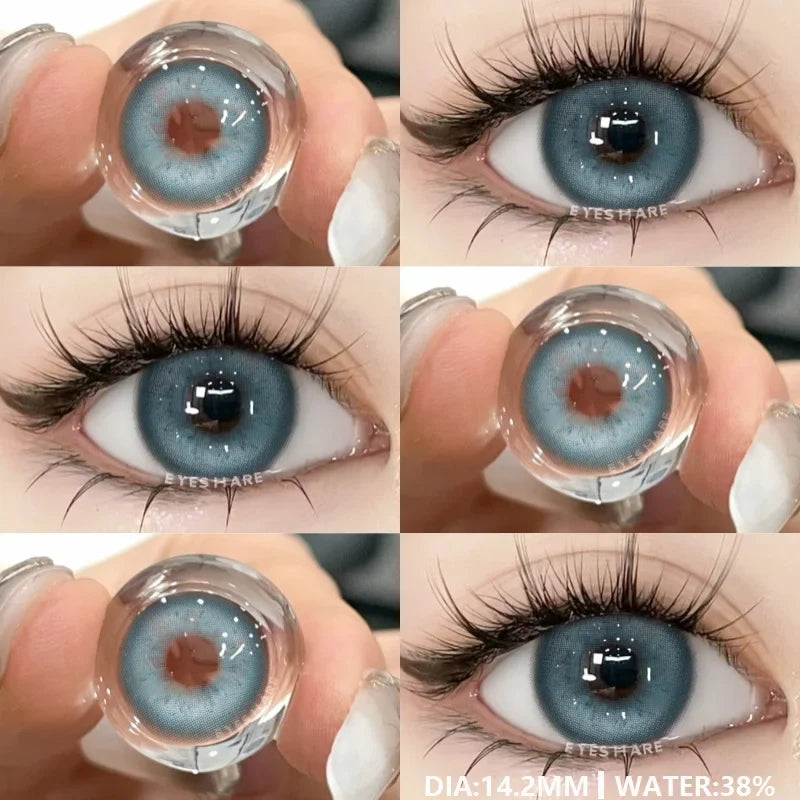 1Pair New Colored Contact Lenses for Eyes Natural Contact Lenses Blue Eye Lens Green Lenses Yearly Brown Eye Contacts
