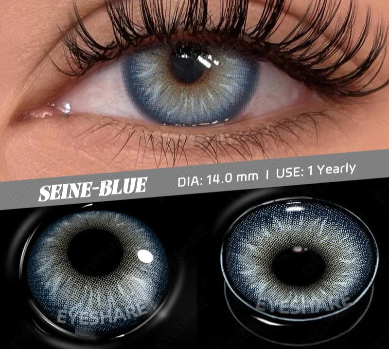 2pcs Color Contact Lens for Eyes Chocolate Makeup Lens Natural Blue Gray Eyes Contact Brown Beauty Lenses Green Contact