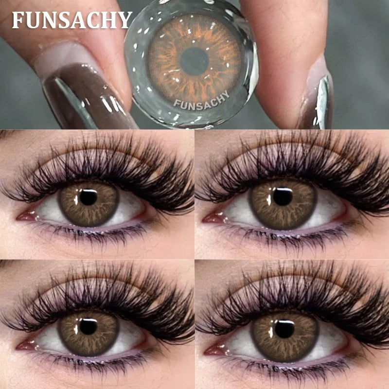 1 Pair Big Black Color Contact Lenses Natural Gray Lenses Blue Korean Eye Makeup Contacts Yearly Beauty Pupils Cosmetic-IKEREL-BROWN-0-Free Shipping Leatheretro