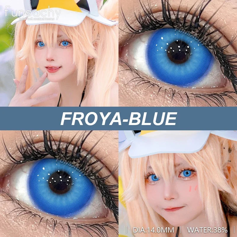 2pcs Hot Cosplay Contact Lenses for Eyes Black Eye Lenses Red Lens Eye Makeup for Halloween Anime Cosplay Crazy Lenses