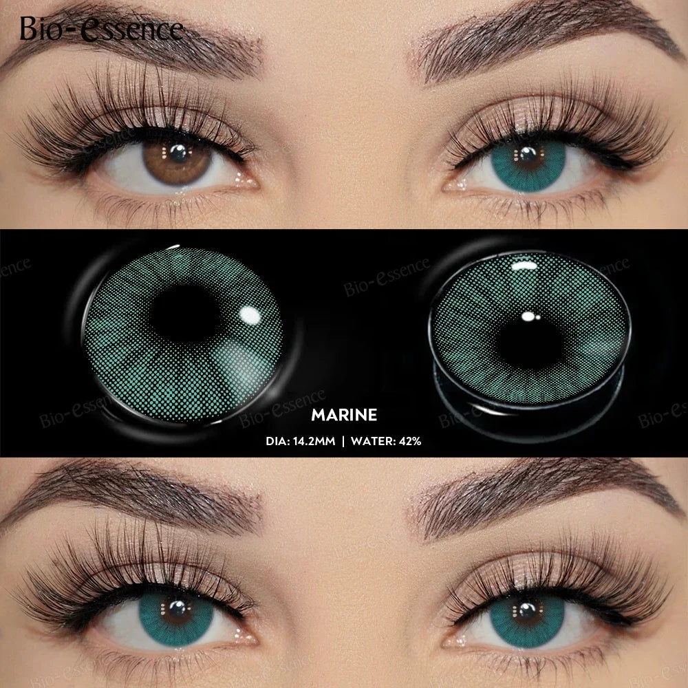 1 Pair Colored Contact Lenses for Eyes Natural Look Brown Eye Lenses Gray Contact Blue Lenses
