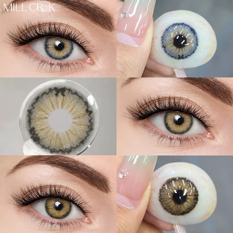 2PCS 1Year Contact Lenses for Eyes Natural Beauty Pupils Eyes Lenses Korean Brown Contacts Fashion Green Pupil Lenses-Secret Brown-2.50-CHINA-Free Shipping Leatheretro