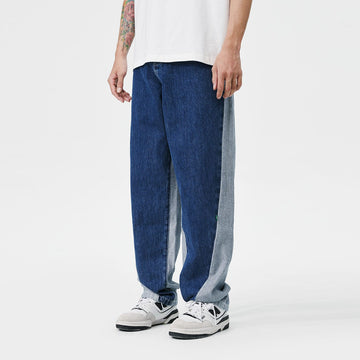 CONKLAB Classic Spliced Straight Jeans-Jeans-S-Blue-Free Shipping Leatheretro