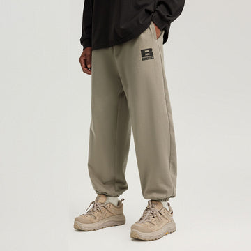 BONELESS Plaid B LOGO Jogger-Pants-S-Khaki-Free Shipping Leatheretro