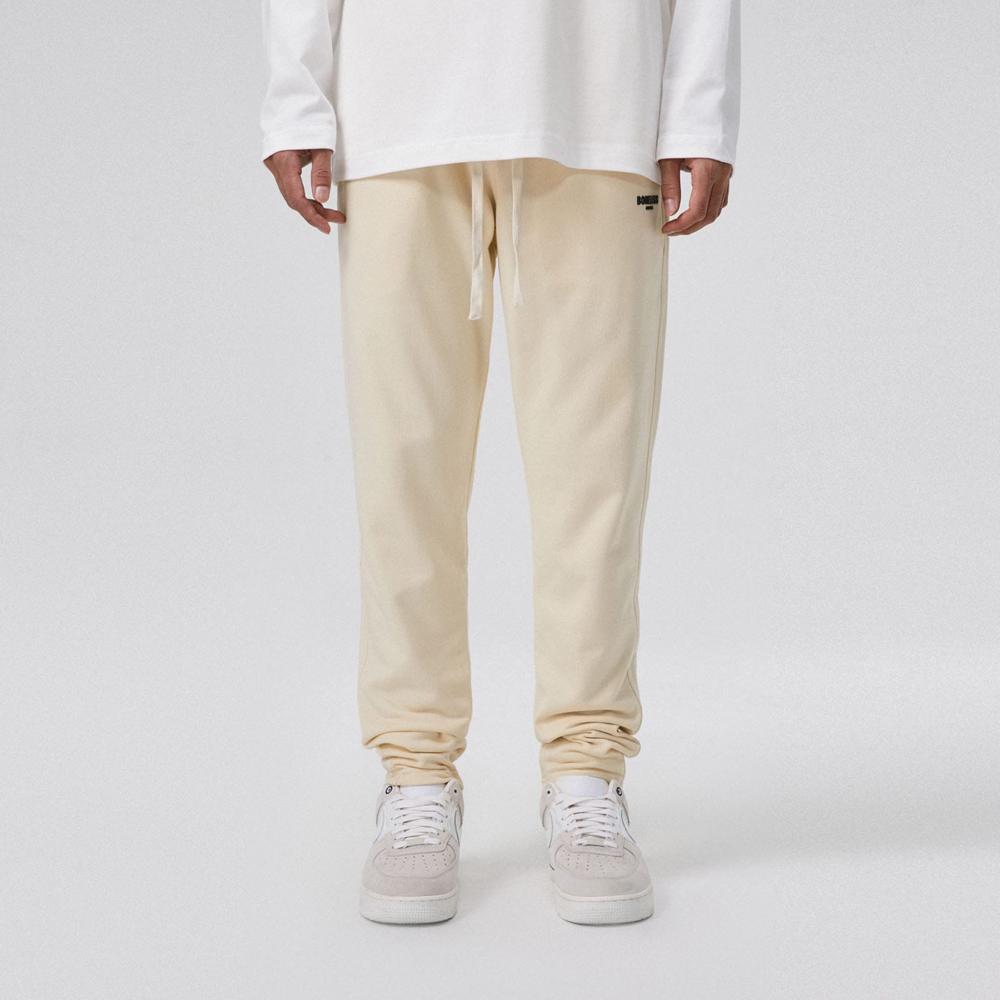 BONELESS Original Series Sweatpants-Pants-S-Beige-Free Shipping Leatheretro