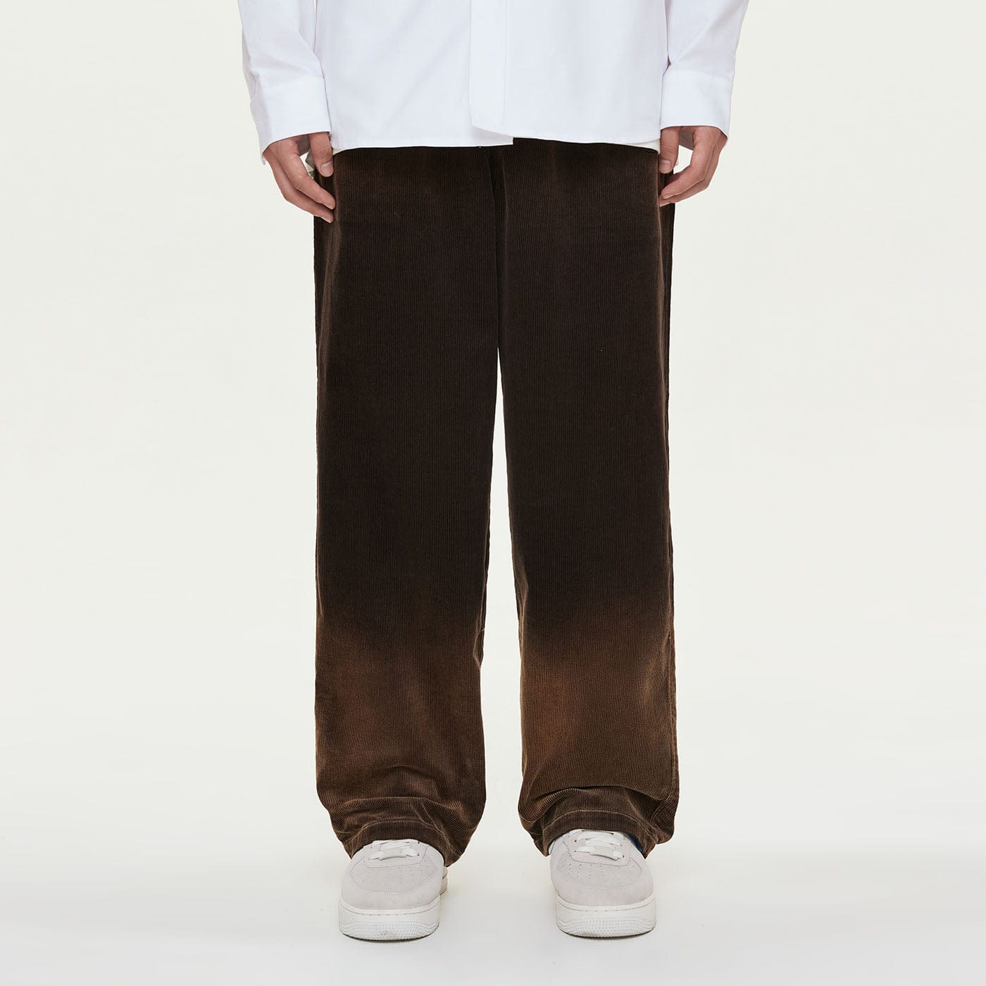 CONKLAB Creased Gradient Straight Pants-Pants-S-Brown-Free Shipping Leatheretro