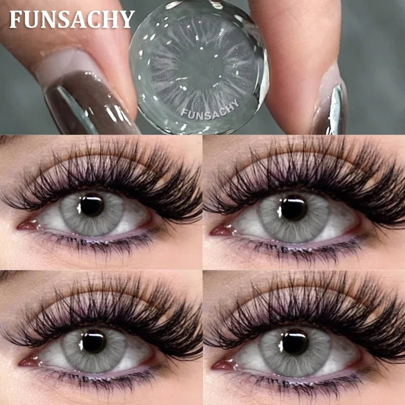 1 Pair Big Black Color Contact Lenses Natural Gray Lenses Blue Korean Eye Makeup Contacts Yearly Beauty Pupils Cosmetic-ARTHUR-GRAY-0-Free Shipping Leatheretro