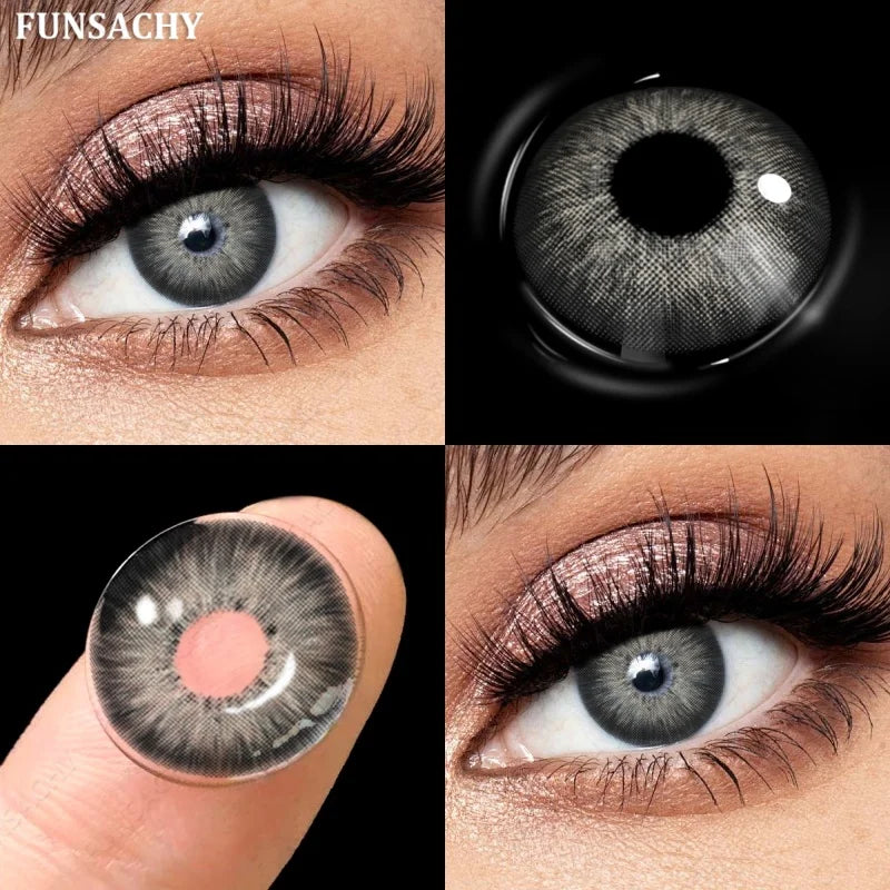 1 Pair Gray Color Contact Lenses for Eyes Natural Brown Blue Lenses Green Eye Contacts Beauty Cosmetic Pupils Yearly-METATRON-GRAY-0-Free Shipping Leatheretro