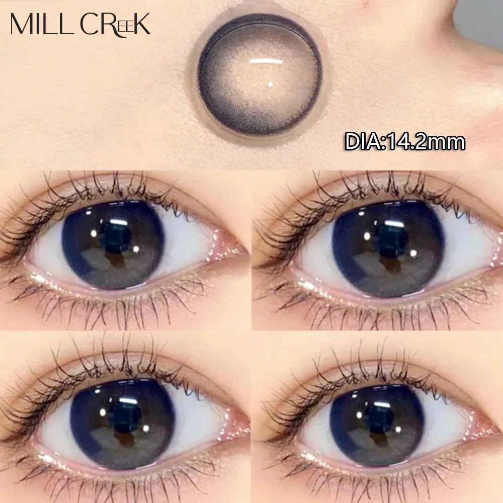 1 Pair New Eyes Contacts Lenses with Myopia Diopter Eyes Colored Lens Makeup Beauty Pupil Annual Use Fast Shipping-Highlight coffee-0-China Mainland-Free Shipping Leatheretro