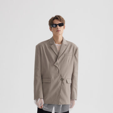 LEONSENSE Asymmetrical Twist Padded Coat (Only Size L Left)-Jacket-S-Free Shipping Leatheretro